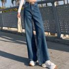 Asymmetric Straight Cut Jeans