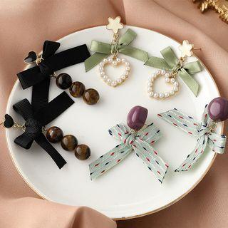 Ribbon Faux Pearl Dangle Earring (various Designs)