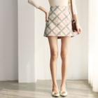 Gingham Woolen Skort