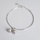 925 Sterling Silver Bell Bangle Bell - One Size