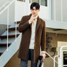 Single-breasted Wool Blend Tailored Coat