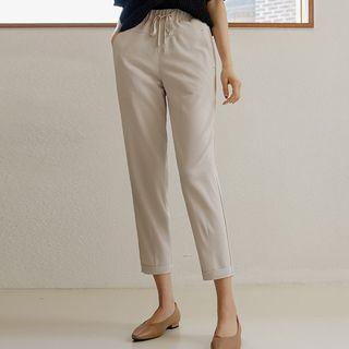 Drawstring Cuff-hem Baggy Pants