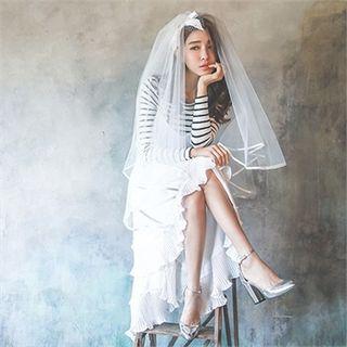 Spaghetti-strap Long Tiered Dress
