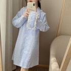 Plaid Sleep Shirt / Lounge Pants / Sleep Dress / Eye Mask / Set