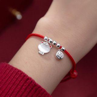 Sterling Silver Cat Eye Stone Tiger Bracelet