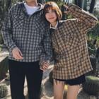 Couple Matching Check Hooded Jacket