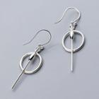 925 Sterling Silver Hoop & Bar Dangle Earring 1 Pair - S925 Silver - As Shown In Figure - One Size