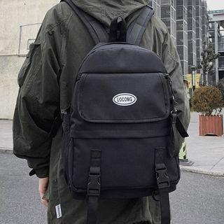 Logo Buckled Lightweight Backpack