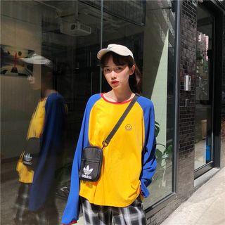 Long-sleeve Embroidered Raglan T-shirt