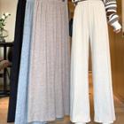 Knit High-waist Wide-cuff Pants
