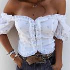 Floral Puff Short-sleeve Top