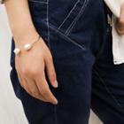 Faux Pearl Open Bangle 0430 - Gold - One Size