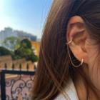 Rhinestone Chain Ear Cuff Gold - One Size