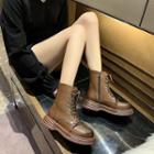 Chain Strap Lace-up Shoes