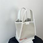 Top Handle Canvas Crossbody Bag Gray - One Size