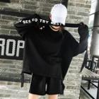 Lettering Strap Oversized Top