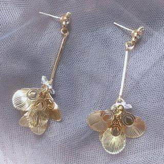 Alloy Feather Dangle Earring As Shown In Figure - One Size