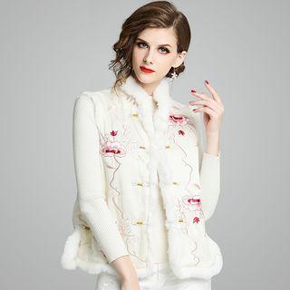 Flower Embroidered Vest