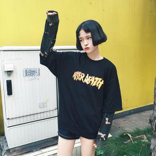 Long-sleeve Mock Two Piece Pullover