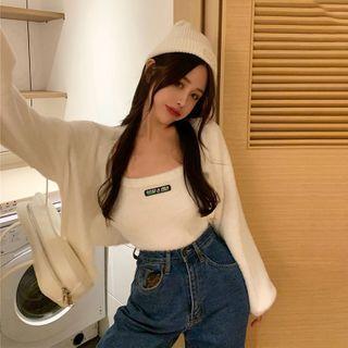 Embroider Sleeveless Top / Plain Cardigan