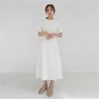Zip-back Cotton A-line Dress