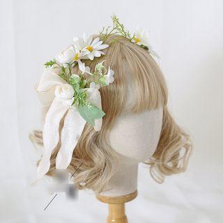 Flower Ribbon Brooch / Hair Clip