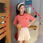 Short-sleeve Strawberry Embroidery T-shirt