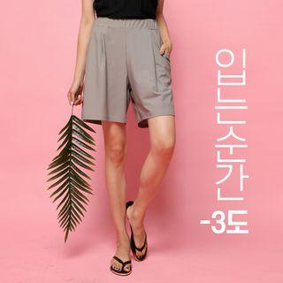 Band-waist Summer Wide-leg Shorts