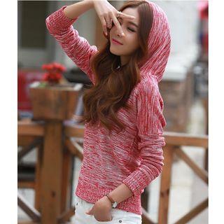 Melange Knit Hoodie