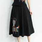 Chinese Opera Dan Embroidered A-line Skirt