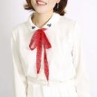 Faux Pearl Lace Belt / Neck Tie