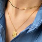 Disc Pendant Layered Necklace E233 - As Shown In Figure - One Size