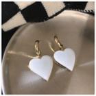Heart Alloy Dangle Earring 1 Pair - Almond - One Size