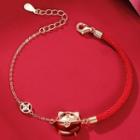 Tiger Sterling Silver Red String Bracelet / Necklace