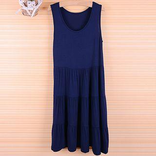 Round-neck Layered Tank Dress