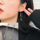 Crescent & Star Dangle Earring As Shown In Figure - One Size