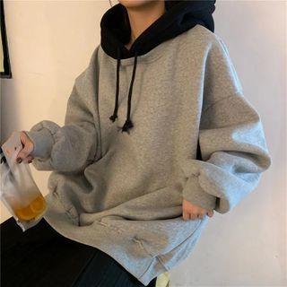 Fleece-lined Two Tone Hoodie