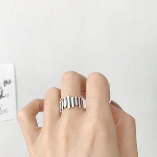 Irregular Sterling Silver Open Ring K342 - Silver - One Size