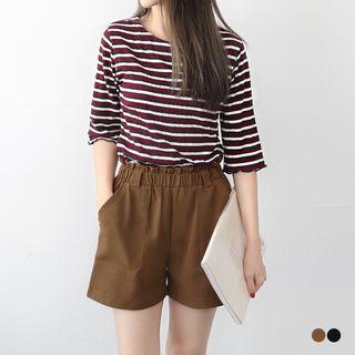 Ruffle-waist Shorts