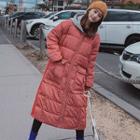 Hooded Striped Padded Coat