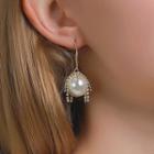 Faux Pearl Dangle Earring 01#5224 - Gold - One Size