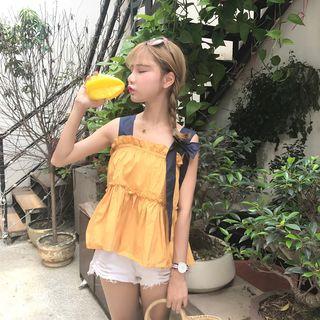 Sleeveless Frilled Top