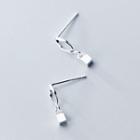 925 Sterling Silver Cube Drop Earring As Shown In Figure - One Size