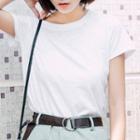 Plain Short-sleeve T-shirt White - One Size