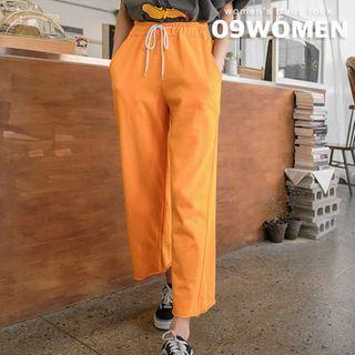 Plus Size Seam-detail Wide-leg Pants