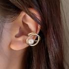 Faux Pearl Ear Cuff 1 Pc - Gold - One Size