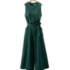 Sleeveless Wide-leg Cropped Jumpsuit