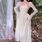 Strapless Midi A-line Dress / Shrug