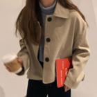 Button Jacket Coffee - One Size