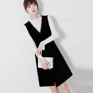 Long-sleeve Knit Top / Overall Dress / Set